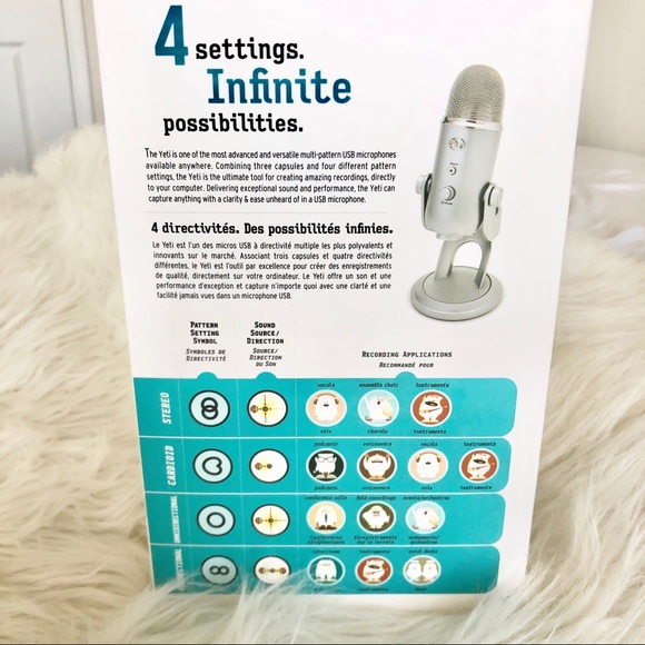 NWT Blue Yeti USB Microphone - Silver - Picture 4 of 8